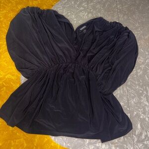 Express Black Butterfly Sleeve Top